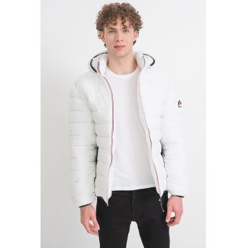 Geaca cu gluga Bikash - Alb