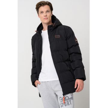 Geaca cu gluga si vatelina Caroli - Negru