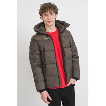 Geaca cu vatelina si buzunare cu fermoar Bayou - Kaki