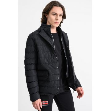 Geaca dubla cu fermoar Bao - Negru