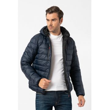 Geaca matlasata cu fermoar Alaric - Bleumarin