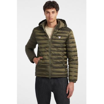 Geaca matlasata cu vatelina si gluga - Kaki