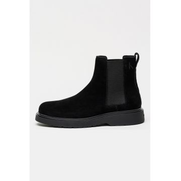 Ghete Chelsea de piele intoarsa - Negru