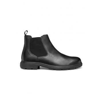 Ghete Chelsea de piele - Negru