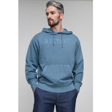 Hanorac cu buzunar kangaroo - Albastru prafuit