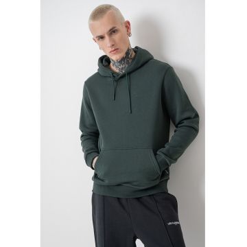 Hanorac cu buzunar kangaroo Ceres - Verde englez