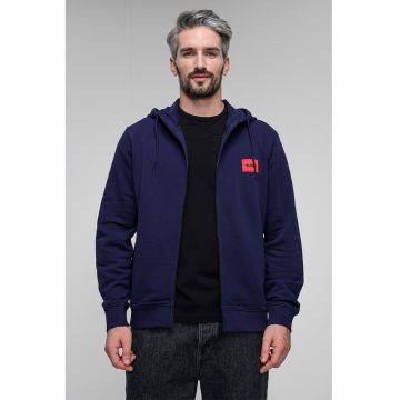 Hanorac cu fermoar si buzunare Daple - Albastru indigo
