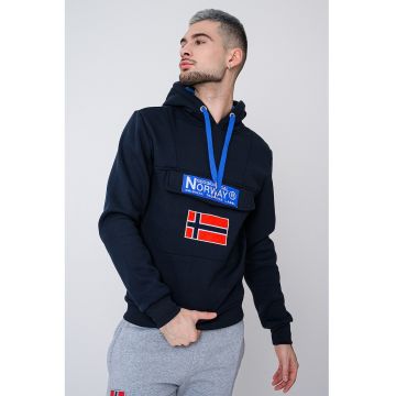 Hanorac cu imprimeu logo Gadrien - Rosu/Albastru ultramarin/Albastru royal