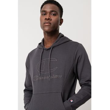 Hanorac slim-fit cu imprimeu logo - Gri