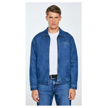 Jacheta de blugi captusita Malcom - Albastru