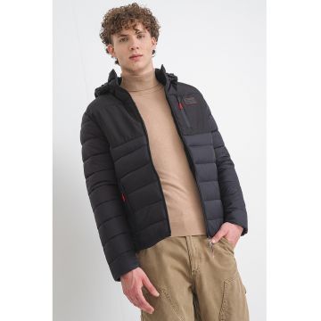 Jacheta matlasata cu gluga Batilo - Negru