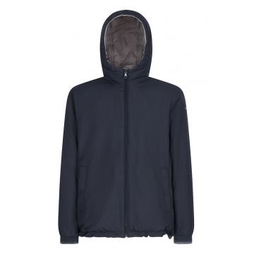 Jacheta reversibila cu gluga Jharrod - Gri/Bleumarin