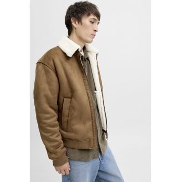 Jacheta uni cu guler clasic - Caramel