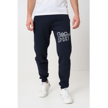 Pantaloni de trening cu buzunare cu fermoar Mister - Bleumarin