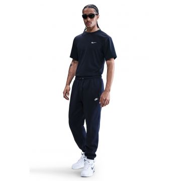 Pantaloni de trening cu buzunare laterale - snur - model uni - Bleumarin