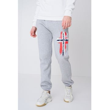 Pantaloni de trening cu design grafic Matuvu - Gri deschis melange