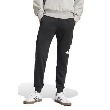 Pantaloni de trening regular fit cu buzunare - Alb/Negru