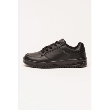 Pantofi sport low-cut de piele ecologica - Negru