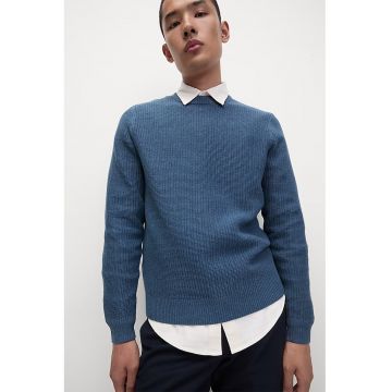 Pulover uni cu decolteu la baza gatului - Albastru lavanda