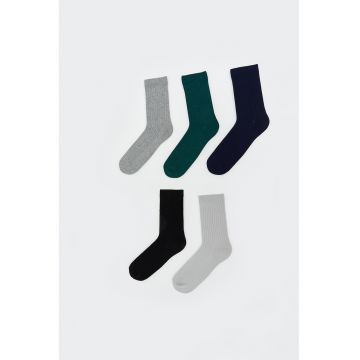 Set de sosete lungi din amestec de bumbac - 5 perechi - Multicolor