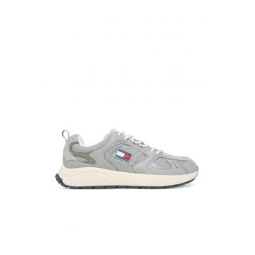 Tenisi barbati -  piele ecologica - gri -