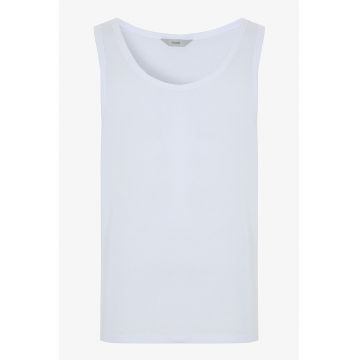 Top din amestec de modal - Alb