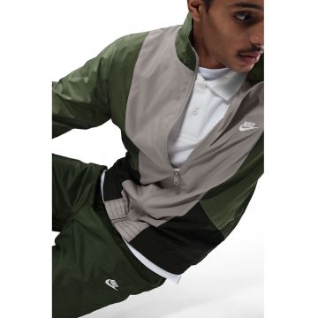 Trening relaxed fit cu buzunare - Gri deschis/Verde masliniu