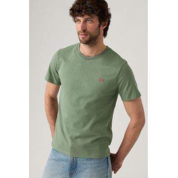 Tricou cu decolteu la baza gatului - Rosu/Verde marin