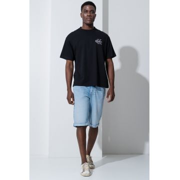 Tricou cu logo - Alb/Negru