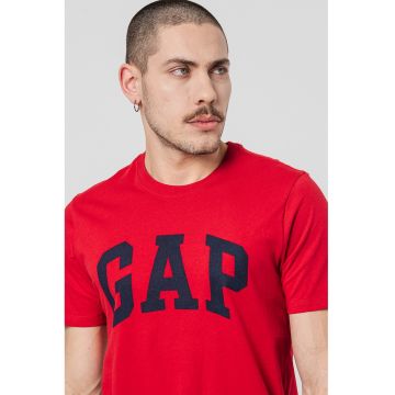 Tricou de bumbac cu imprimeu logo - Rosu