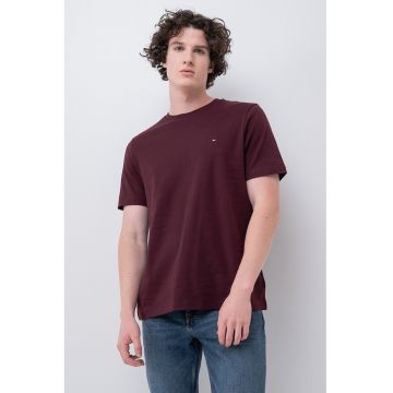 Tricou de bumbac organic cu logo discret - Violet tyrian