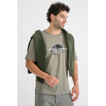 Tricou din bumbac Condor - Alb/Negru/Verde sparanghel