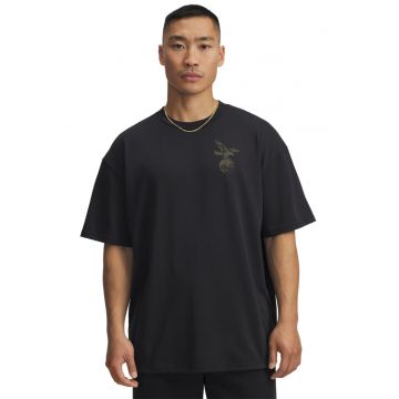 Tricou lejer cu imprimeu grafic Project Rock - Negru/Kaki inchis