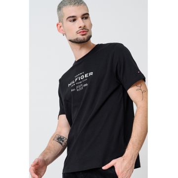Tricou regular-fit cu imprimeu logo - Alb/Negru