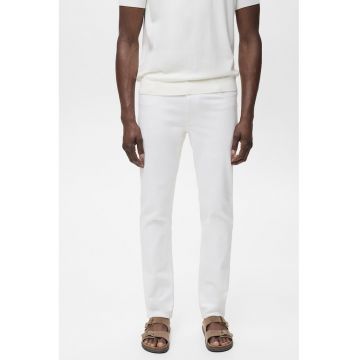 Blugi slim fit Jan - Alb optic