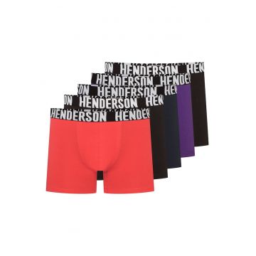 Boxeri (crac mai lung)Opener  set de 5 perechi rosu - negru - albastru inchis - violet - negru - Multicolor