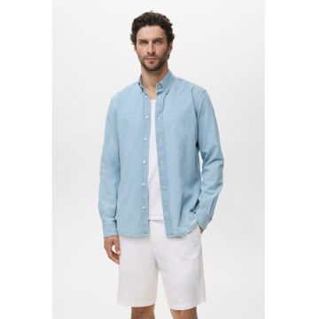 Camasa uni din denim - Albastru deschis