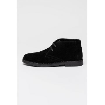 Cizme chukka de piele intoarsa Beat 3.0 - Negru