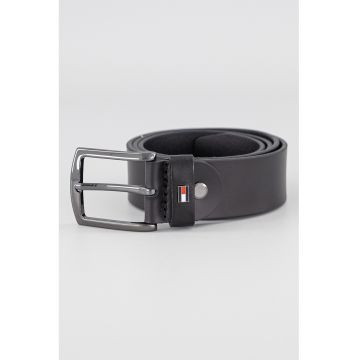 Curea din piele cu catarama metalica - Negru