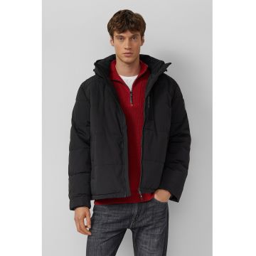 Geaca cu buzunare cu fermoar - Negru stins