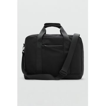 Geanta duffle cu bareta ajustabila - Negru