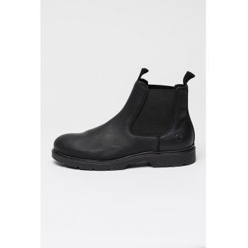 Ghete Chelsea de piele Charlie - Negru