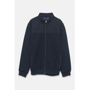 Jacheta bomber cu aspect matlasat - Bleumarin