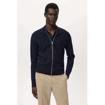 Jacheta bomber cu fermoar - Bleumarin