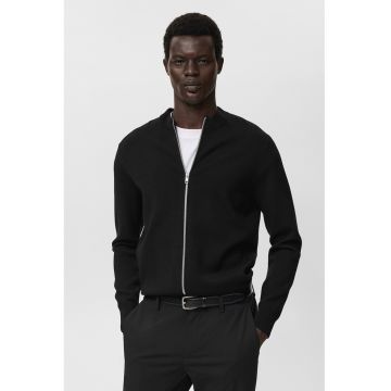 Jacheta bomber cu fermoar - Negru