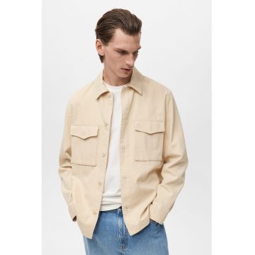 Jacheta cu buzunare pe piept - Bej deschis