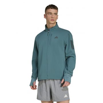 Jacheta cu fermoar si fente pentru degete - pentru alergare - Verde persan