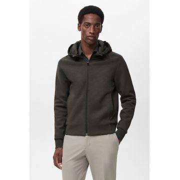 Jacheta cu fermoar si gluga - Gri antracit