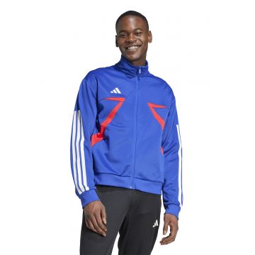 Jacheta cu fermoar si logo - Rosu/Albastru royal