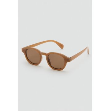 Ochelari de soare cu lentile uni Pantos - Maro camel